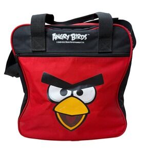 Angry Birds Red Bird Bowling Ball Bag 2012 Rovio Single‎ Tote Black Red Padded